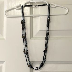 Cute Gray & Black Bead Necklace